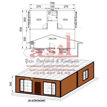 42 M² 2+1 DIŞ AHŞAP DESENLİ BETOPAN, İÇ BETOPAN KONUT, Yapı İnşaat