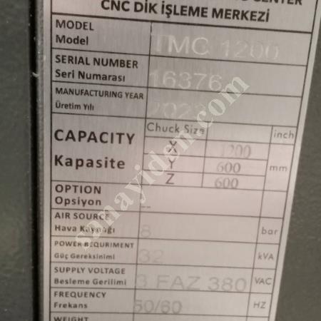 CNC DİK İŞLEME MERKEZİ  KULLANICIDAN SATIŞA ÇIKMIŞTIR MAKİNA KONYA'DADİR, Makina