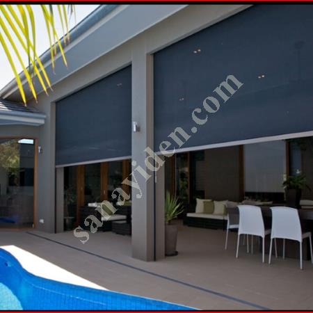 AESTHETIC AND FUNCTIONAL ZIP CURTAINS FOR OPEN AIR SPACES,