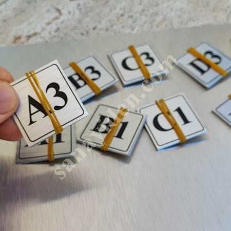 A BLOK,B BLOK,C BLOK, YAZILI METAL ETİKET, SU SAYACI ETİKETİ, Reklam & Promosyon