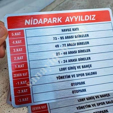 ASANSÖR KAT PLANI LEVHALARI, ASANSÖR ETİKETİ, Heavy Equipment