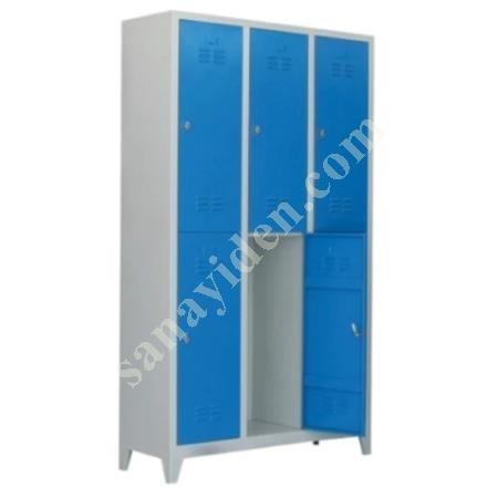 MAVİ STANDART 6'LI SOYUNMA DOLABI 40X97XH200, Sanayi Ve Personel Dolapları
