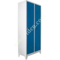 MAVİ STANDART 2'Lİ SOYUNMA DOLABI 40X66XH185 CM, Sanayi Ve Personel Dolapları