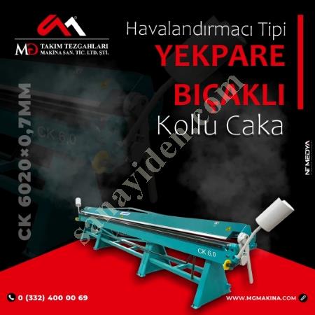 CK 6020×0,7MM HAVALANDIRMACI TİPİ YEKPARE BIÇAKLI KOLLU CAKA, Sac İşleme Makinaları
