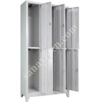 GRİ STANDART 6'LI SOYUNMA DOLABI 40X97XH200, Sanayi Ve Personel Dolapları