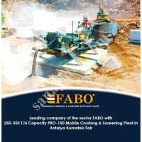 FABO PRO-150 WOBBLER BESLEYİCİLİ MOBİL TAŞ KIRMA ELEME TESİSİ,