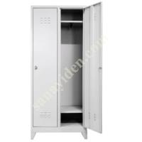 GRİ STANDART 2'Lİ SOYUNMA DOLABI 40X66XH185 CM, Sanayi Ve Personel Dolapları