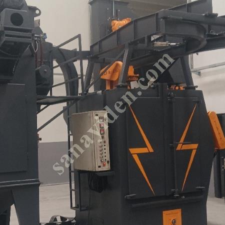 WELL MAINTAINED DOUBLE HANGER SHOT BLASTING MACHINE FOR SALE - HIGH CAPACITY AND RUNNING SMOOTHLY, Suspended Blasting
