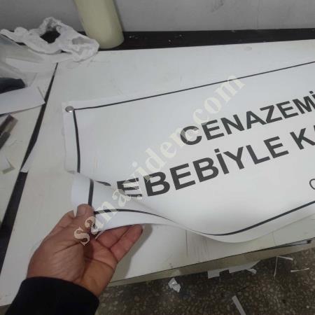 CENAZE AFİŞİ, KAPALIYIZ PANKARTI , Yapı İnşaat