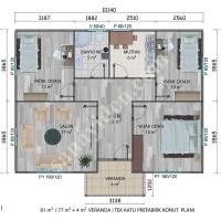 82 M² TEK KATLI PREFABRİK YAŞAM – KONFORLU VE EKONOMİK, Prefabrik Ev Modelleri, Konteyner Ev Fiyatları