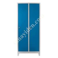 MAVİ STANDART 2'Lİ SOYUNMA DOLABI 40X66XH185 CM, Sanayi Ve Personel Dolapları