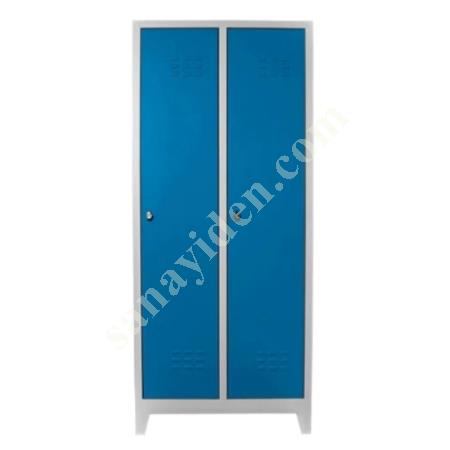 MAVİ STANDART 2'Lİ SOYUNMA DOLABI 40X66XH185 CM, Sanayi Ve Personel Dolapları