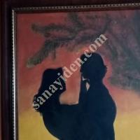 OİL PAİNTİNG FOR SALE, TİTLED "LOVE," ONE OF ELİF UĞUR'S LATEST PAİNTİNGS., Diğer