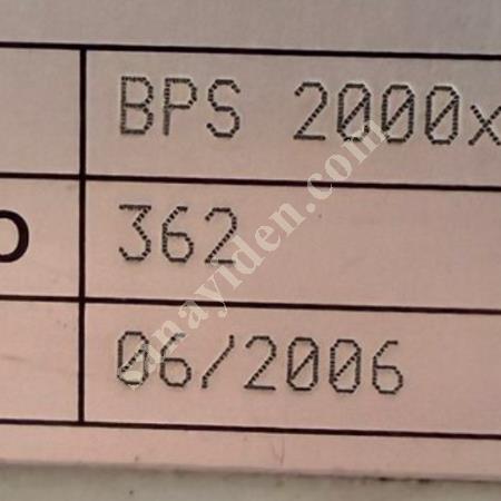 BAYKAL MARKA 2 X 6 METRE 130 AMPER CNC PLAZMA TEZGAHI 2006 MODEL, Plazma Kesim