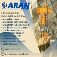 5 TON KANCA TİPİ ELEKTRİKLİ ZİNCİRLİ VİNÇ, Zincir - Caraskal -  Halat - Makaraları