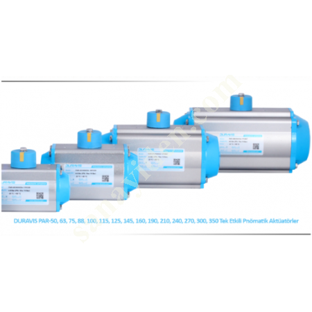 DURAVIS TEK ETKİLİ ROTARY PNÖMATİK AKTÜATÖRLER, Aktüatörlü Vanalar