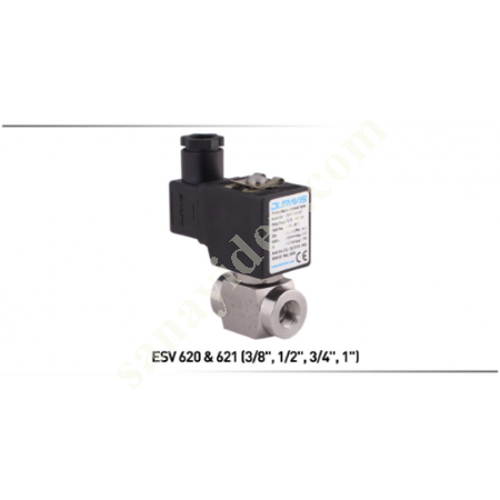 AKIŞKANLAR İÇİN UYGUN PASLANMAZ SOLENOİD VALFLER 620-621, Vanalar / Valfler