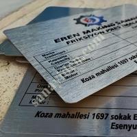 FRİKSİYON MAKİNE ETİKETİ,METAL ÖAKŞMA ETİKET BASKI ,