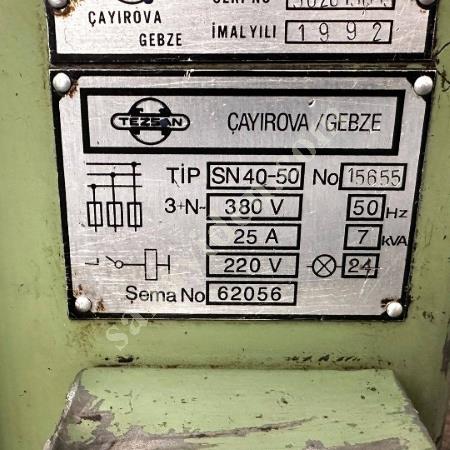 SATILIK TOS TORNA  SN 50  500X2000 0536 709 41 57, Makina