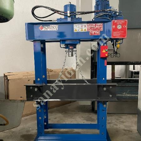 HYDRAULICSAN BRAND  100 TON  MOTORIZED, ARM-OPERATED, MOVING CYLINDER  HYDRAULIC WORKSHOP PRESS, Workshop Type Press