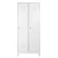 GRİ STANDART 2'Lİ SOYUNMA DOLABI 40X66XH185 CM, Sanayi Ve Personel Dolapları