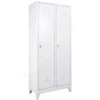 GRİ STANDART 2'Lİ SOYUNMA DOLABI 40X66XH185 CM, Sanayi Ve Personel Dolapları