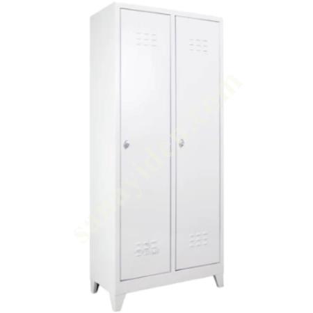 GRİ STANDART 2'Lİ SOYUNMA DOLABI 40X66XH185 CM, Sanayi Ve Personel Dolapları