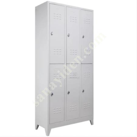 GRİ STANDART 6'LI SOYUNMA DOLABI 40X97XH200, Sanayi Ve Personel Dolapları