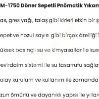 YM-1750 DÖNER SEPETLİ PNÖMATİK PARÇA YIKAMA MAKİNESİ GARANTİLİ, Makina