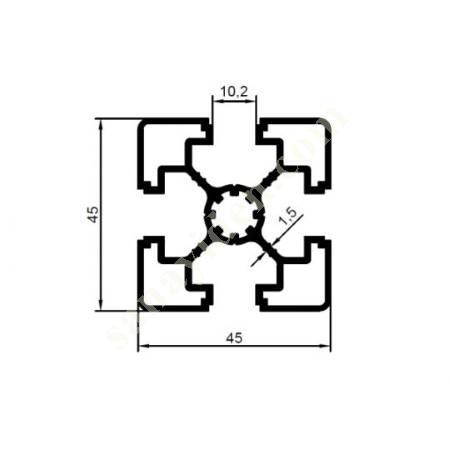 25-5533 / 45X45 SÜPER LIGHT SİGMA ÜRÜNLER | SİGMA PROFİLLERİ, Alüminyum
