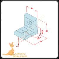 45X45 FLAT CORNER CONNECTION, Profile Fasteners