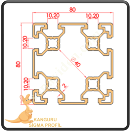 80X80 SIGMA PROFILE K10, Profile- Sheet-Casting