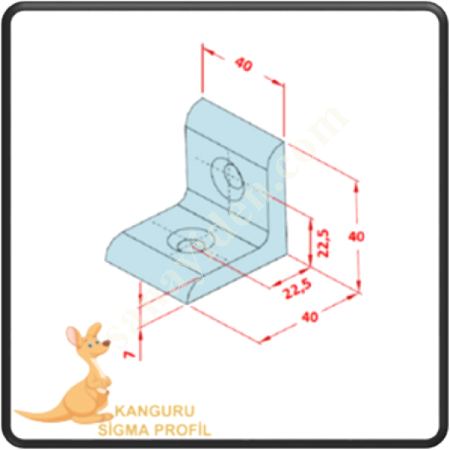 45X45 FLAT CORNER CONNECTION, Profile Fasteners