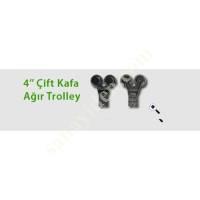 TROLLEY ÜNİTELERİ 4'' ÇİFT KAFA AĞIR TROYLER,